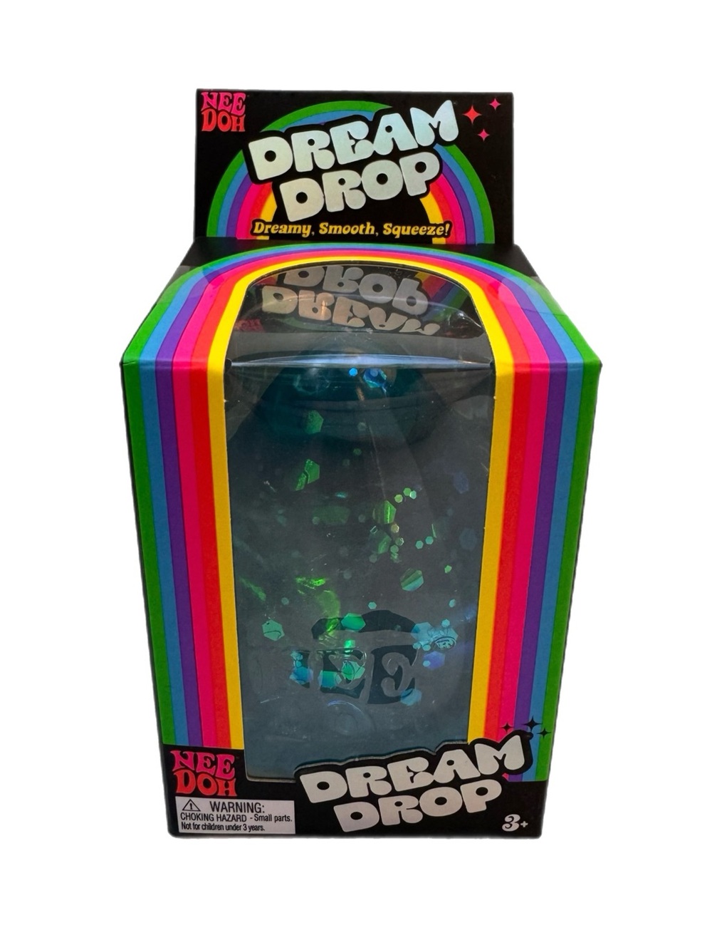 Blue Dream Drop Needoh squishy toy W/ splash display stand Schylling authentic
